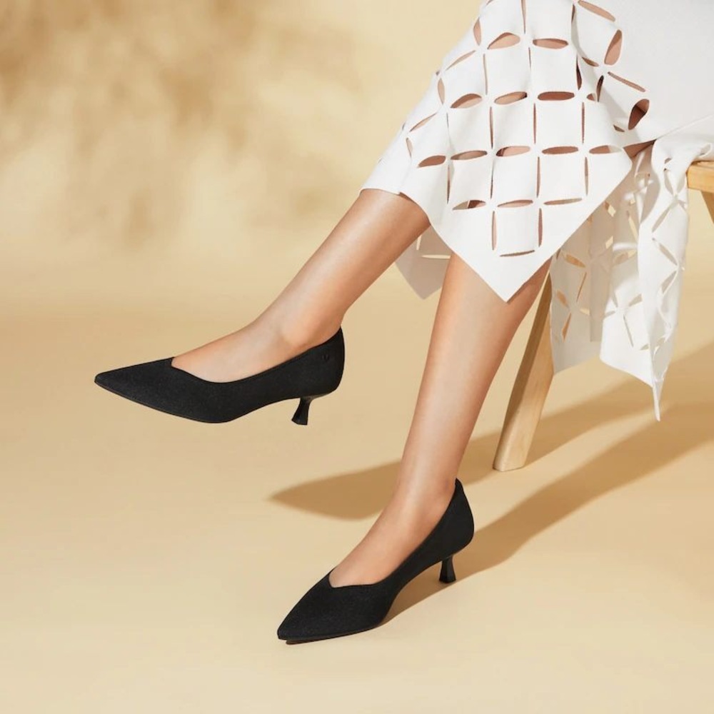 VIVAIA Scarlett Pointed Toe Kitten Heel Pumps EU 38.5 US 7.5